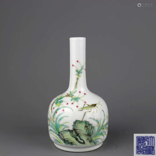 A Chinese Famille-Rose Porcelain Vase