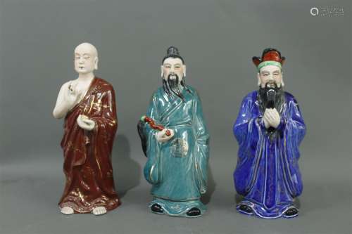 A Set of Three Porcelain Figures