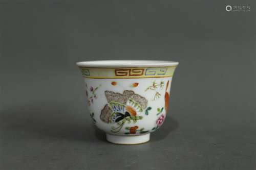 A Chinese Famille-Rose Porcelain Cup