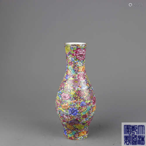 A Chinese Famille-Rose Porcelain Vase