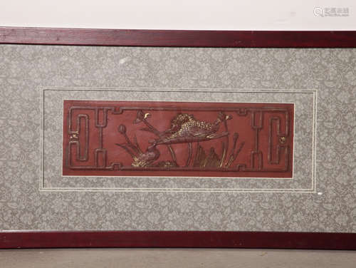 A ZHUSHA BOARD WITH BIRD&PLANT PATTERN