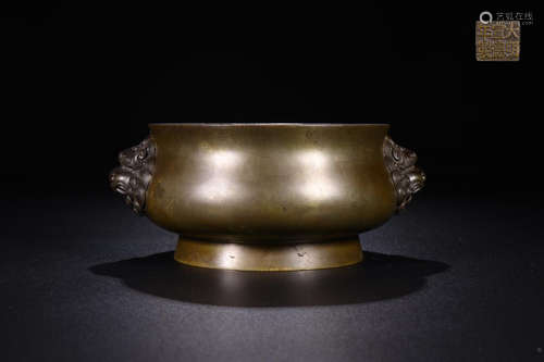 A XUANDE MARK COPPER CENSER