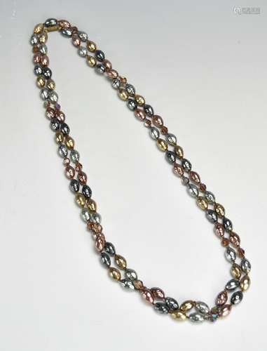 An Irridescent Beaded Necklace