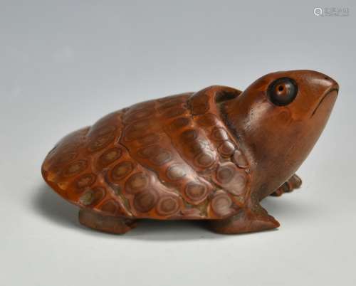 A Carved Bamboo Tortoise