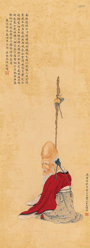 王心竟（1909～1954） 南极仙翁 立轴 设色绢本