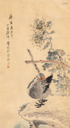 徐祥（1850～1893） 花鸟 镜心 设色纸本