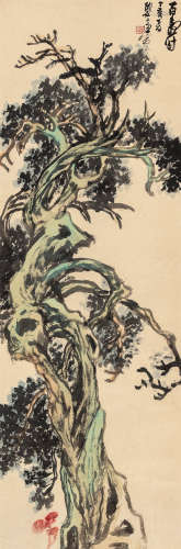 郑午昌（1894～1952） 花鸟 立轴 设色纸本