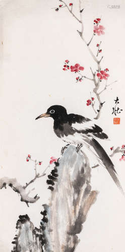 张大壮（1903～1980） 花鸟 立轴 设色纸本