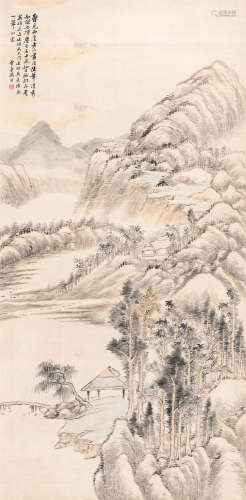 顾沄（1835～1896） 山水 镜心 设色纸本