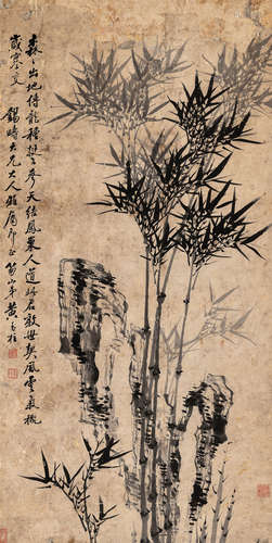 黄玉柱（1835～1923） 墨竹 立轴 水墨纸本