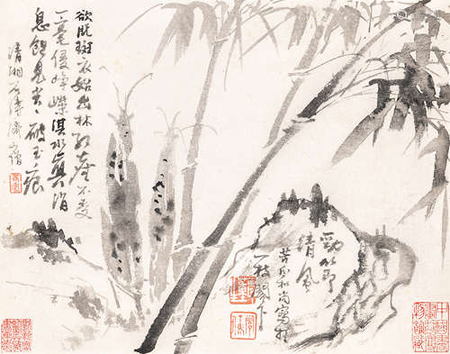 石涛（1642～1708） 劲节清风 立轴 水墨纸本