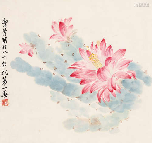 胡絜青（1905～2001） 花卉 镜心 设色纸本