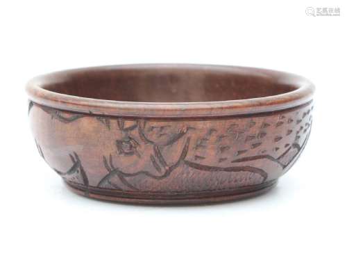 Lang Qing Dynasty Rose Wood Caveing  Bowl