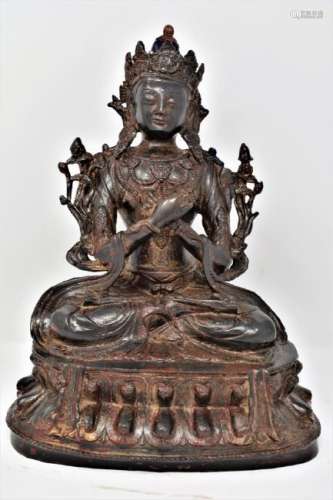 Chinese Ming Dynasty Gilt Bronze Seated buddha