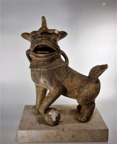 Chinese Shang Dynasty Composite Qilin Figure