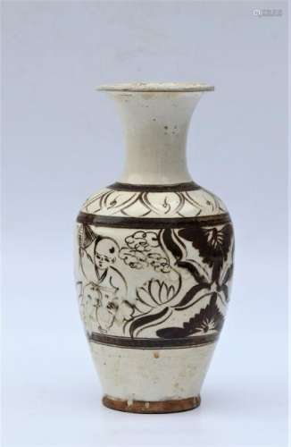 Chinese Song Dynasty white glazed black colored with