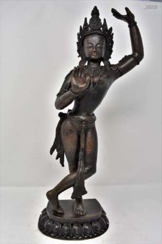 Chinese Ming Dynasty Yongle Gilt Bronze Dancing Buddha
