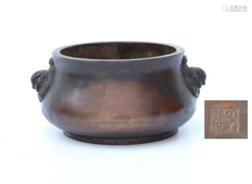 Very heavy Chinese open censer