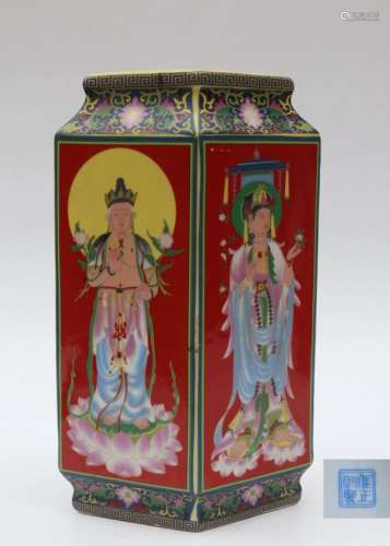 Chinese Qing DynastyÂ Enamel Color Character Painted