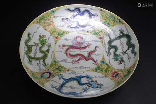 A Massive Chinese Dragon-decorating Windowed Porcelain