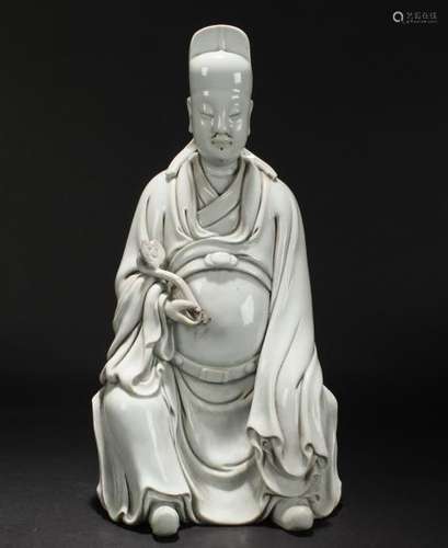 An Estate Chinese White Porcelain Governor-portrait