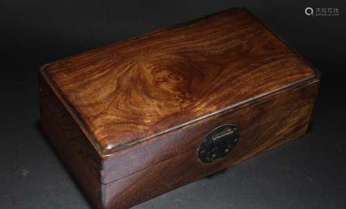 An Estate Chinese Wooden Lock Cabinet Box