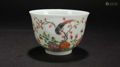 An Estate Nature-sceen Chinese Porcelain Cup