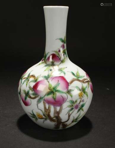 A Chinese Peach-fortune Porcelain Vase