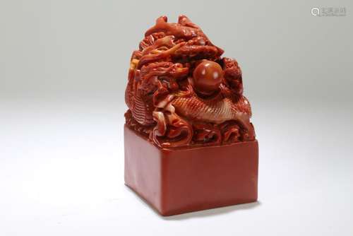 An Estate Chinese Religious Myth-beast Seal Display