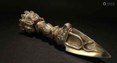 An Estate Tibetan Religious Dagger Display