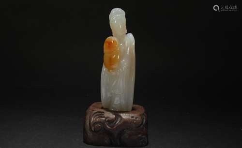 A Chinese Estate Agate-curving Figure