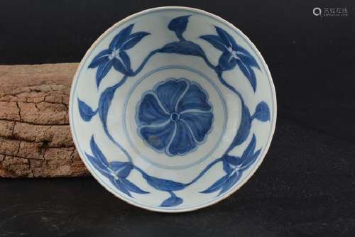 A RARE BLUE & WHITE BOWL CHENGHUA MARK 14TH/C.