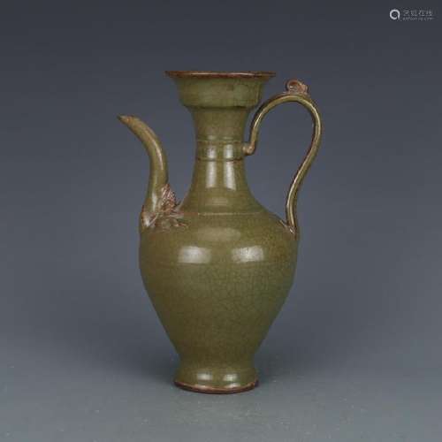 A GREEN GLAZED TEAPOT YUAN DYNASTY 13TH/C.