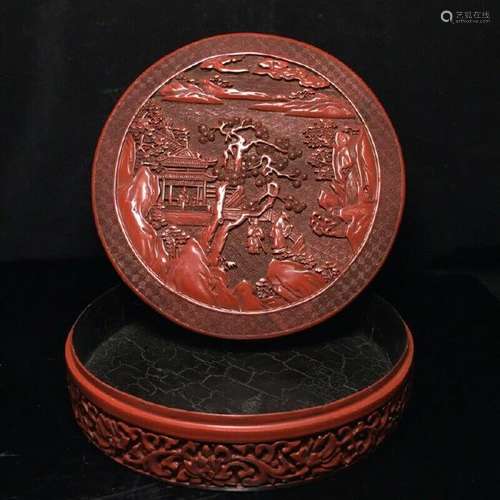 A LACQUER WARE JEWELRY BOX QING DYNASTY.