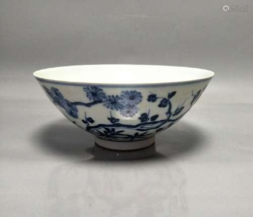 A BLUE & WHITE BOWL XUANDE MARK 14TH/C.