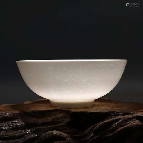 A DING WHITE DRAGON BOWL SONG DYNASTY 10TH/C.