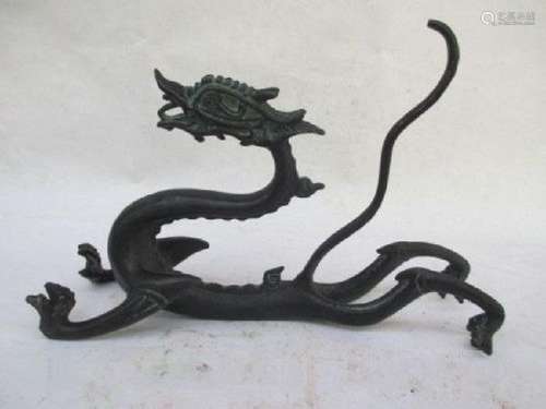 A OLD BRONZE DRAGON STATUE HAN DYNASTY 1ST/C.