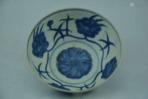 A RARE BLUE & WHITE BOWL CHENGHUA MARK 14TH/C.