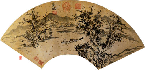近代 文徵明（1470-1559）山水扇面