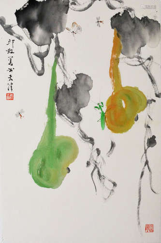 近代 萧朗 （1917—2010） 花卉