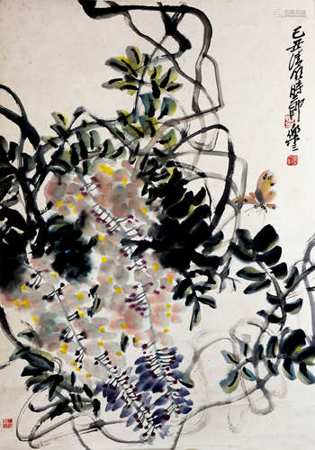 近代 诸乐三（1902-1984） 花卉