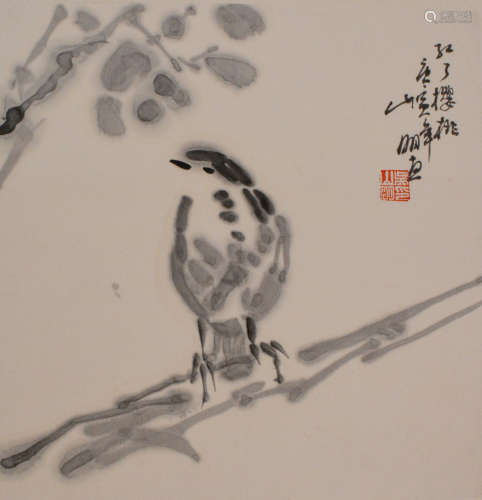 近代 吴山明(1941-)  花鸟