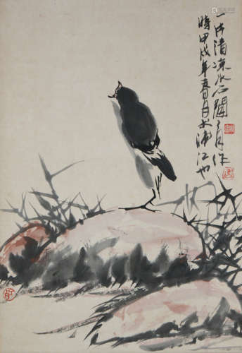 近代 芮顺淦(1955-)  花鸟