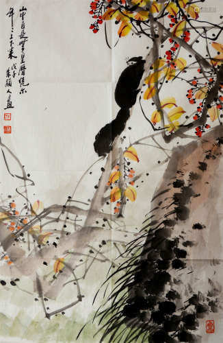 近代 朱颖人(1930-) 松鼠图