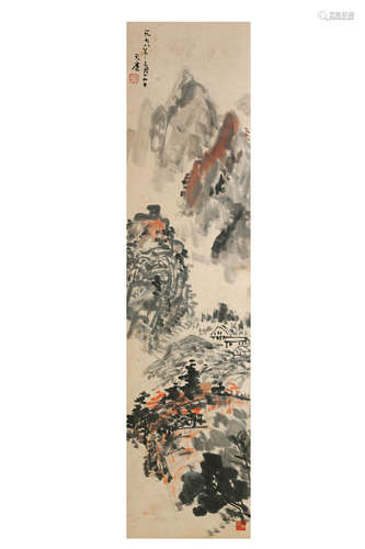 近代 余任天（1908-1984）山水