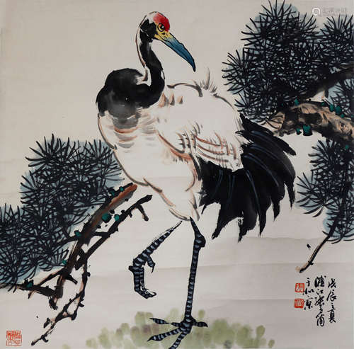 近代 张世简（1926-2009） 花鸟