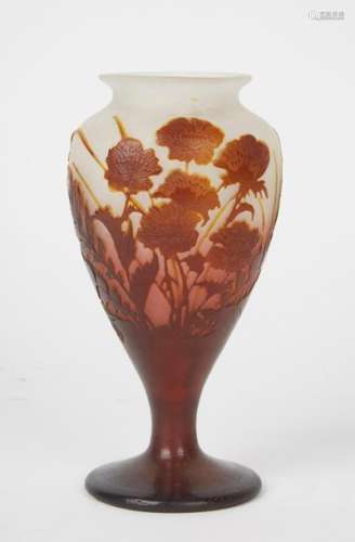 GALLE Emile (1846/1904). Vase de forme balustre re…