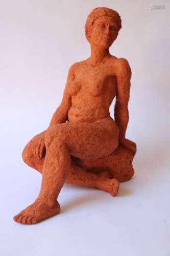 MASSONI Ange (né en 1935). Sculpture en terre cuit…