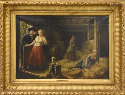 Huile sur toile signée Frans Van Loo 1876 \