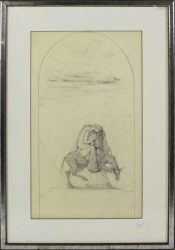 Composition dans le goût de Dali, dessin au crayon…